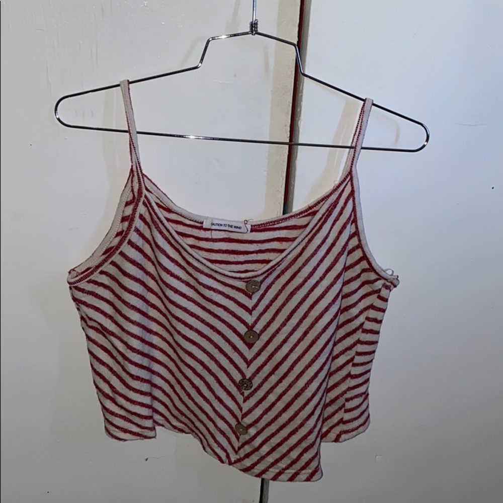 Caution To The Wind Women’s Tank Top (Size Large)
